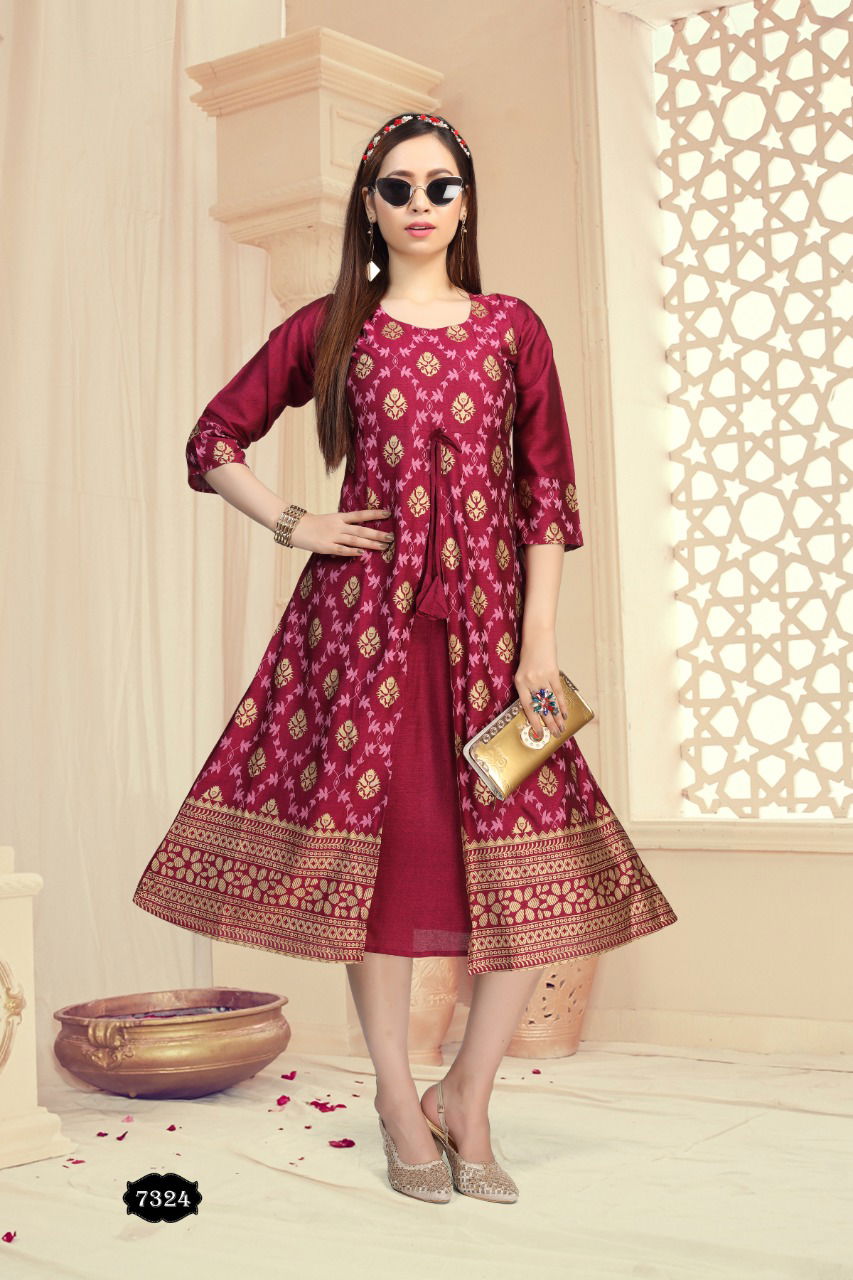 Fashion Talk Dolly Latest Fancy Wear Printed Designer Anarkali Kurtis Collection